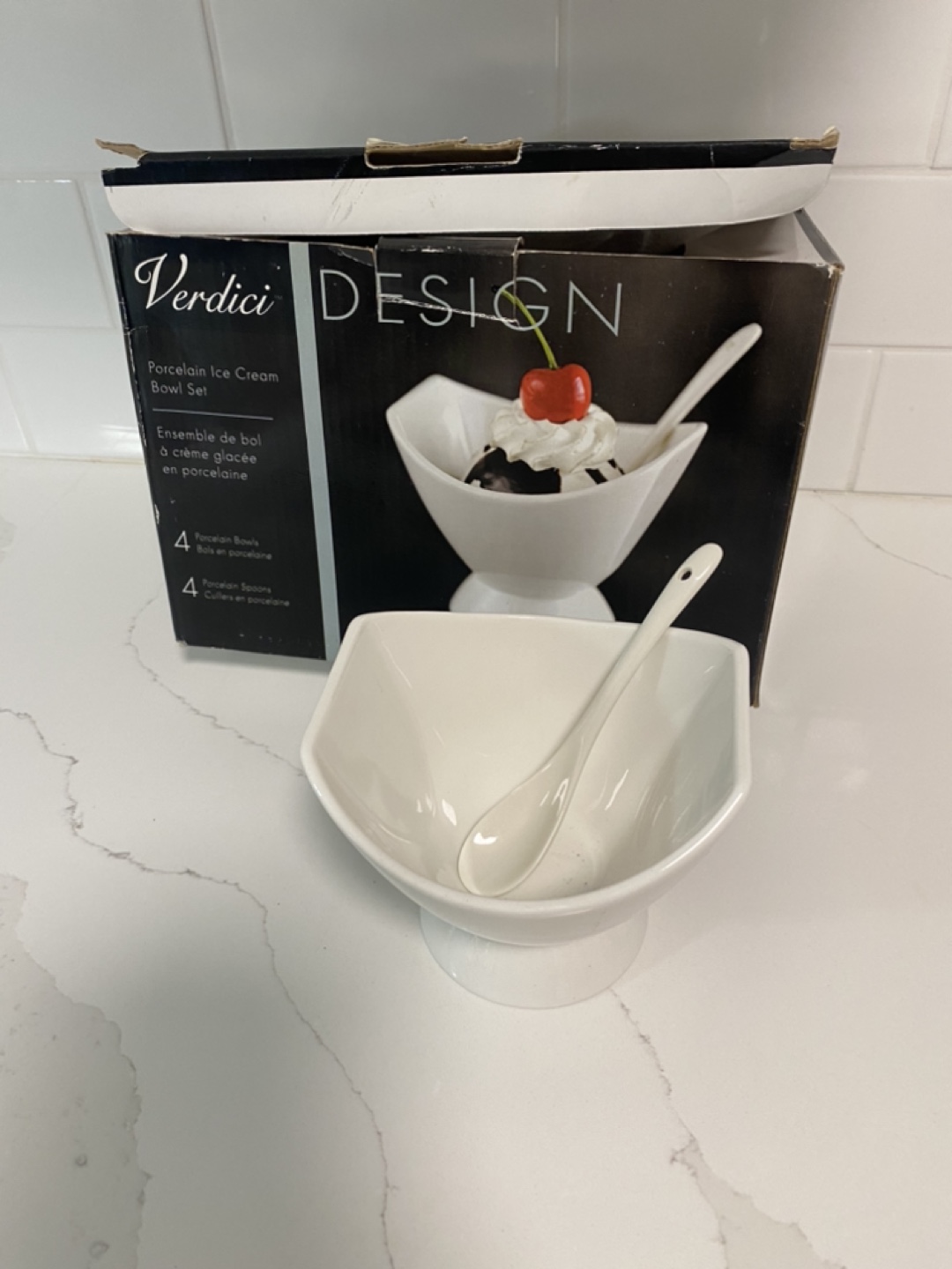 Verdici Design Porcelain Ice Cream Bowl Set - photo 2