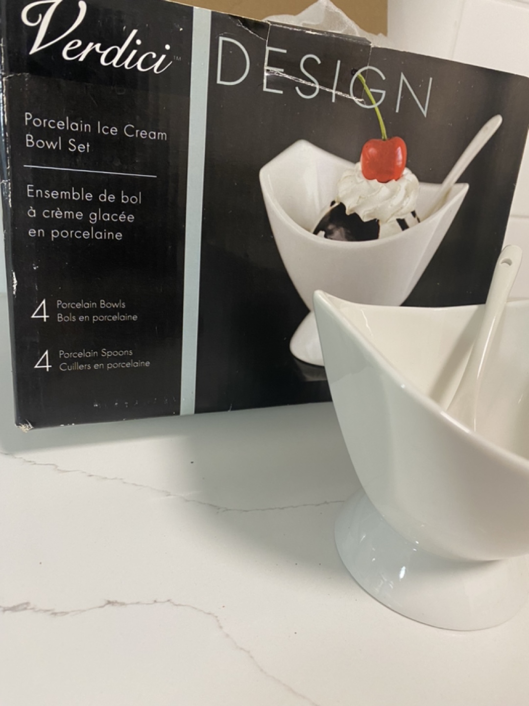 Verdici Design Porcelain Ice Cream Bowl Set - photo 4