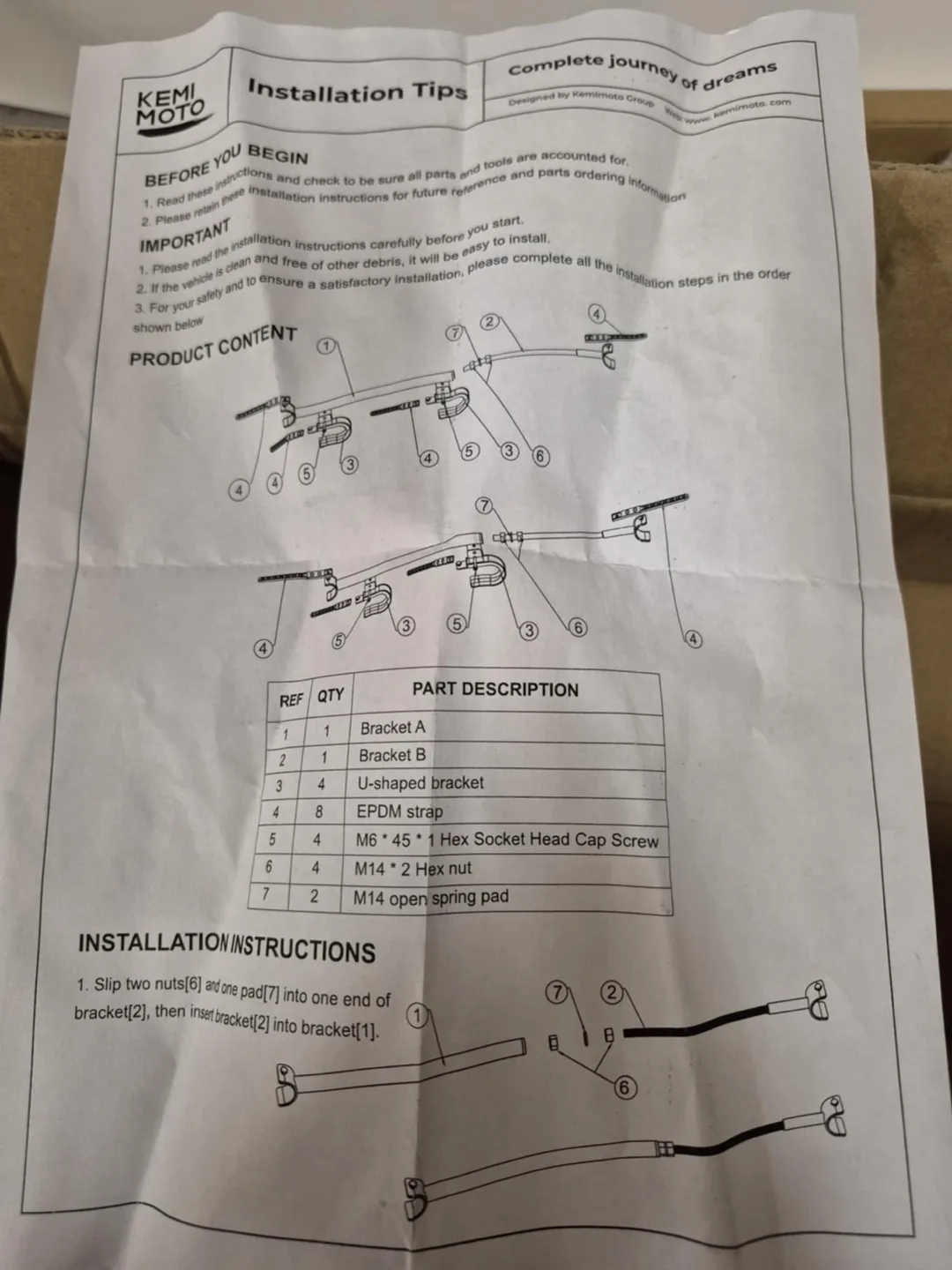 Kemimoto ATV/UTV Storage Hooks Set image indicator(5)