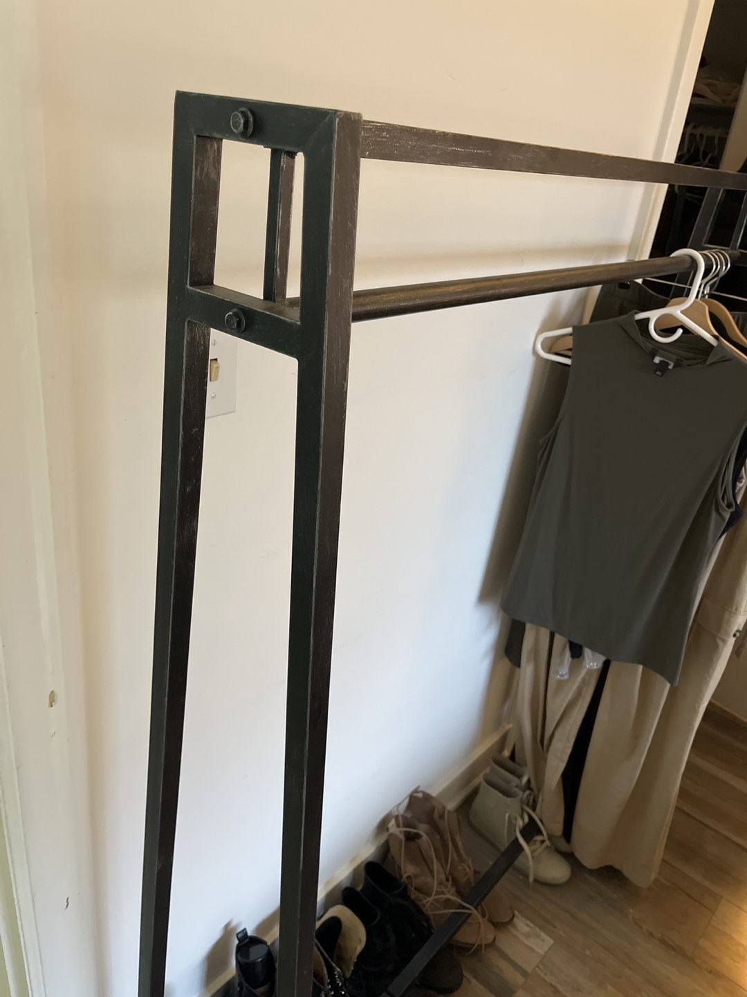Black Metal Clothing Rack - photo 2