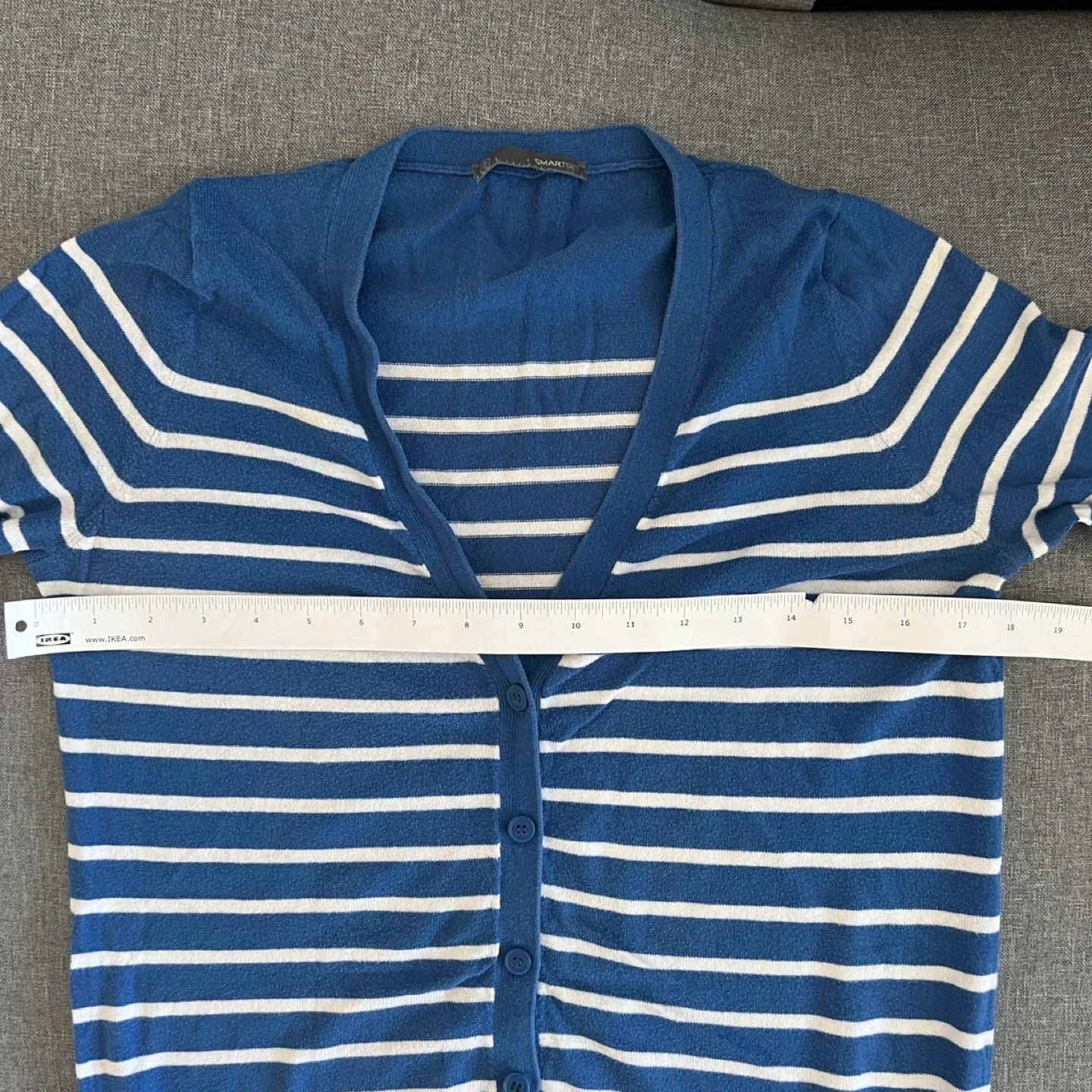 Smart Set Blue and White Striped Cardigan image indicator(4)