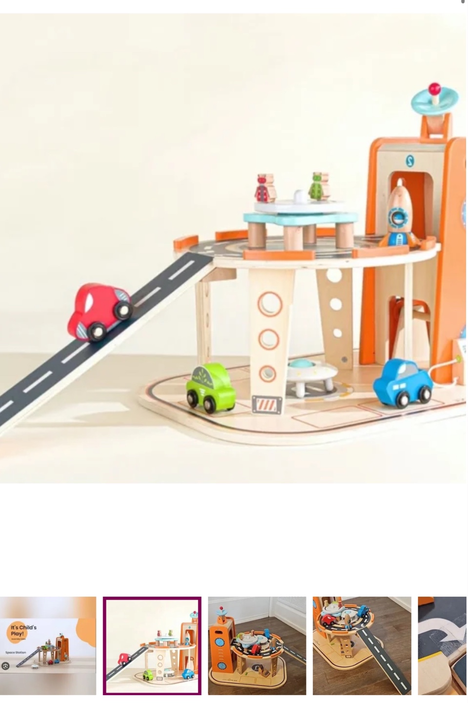 Coco Village Space Station Wooden Garage - photo 2