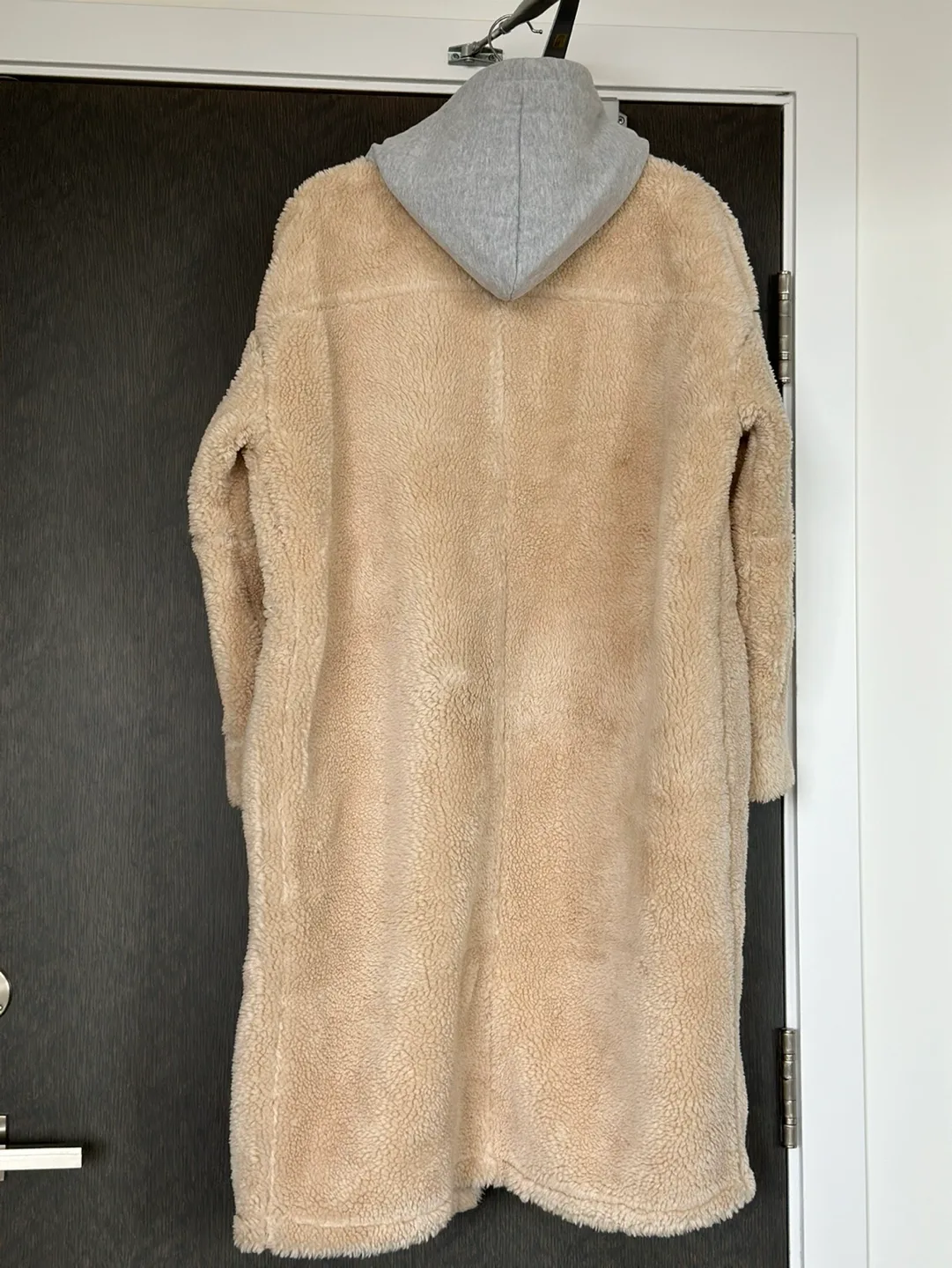 Cream Teddy Bear Coat with Hoodie image indicator(2)