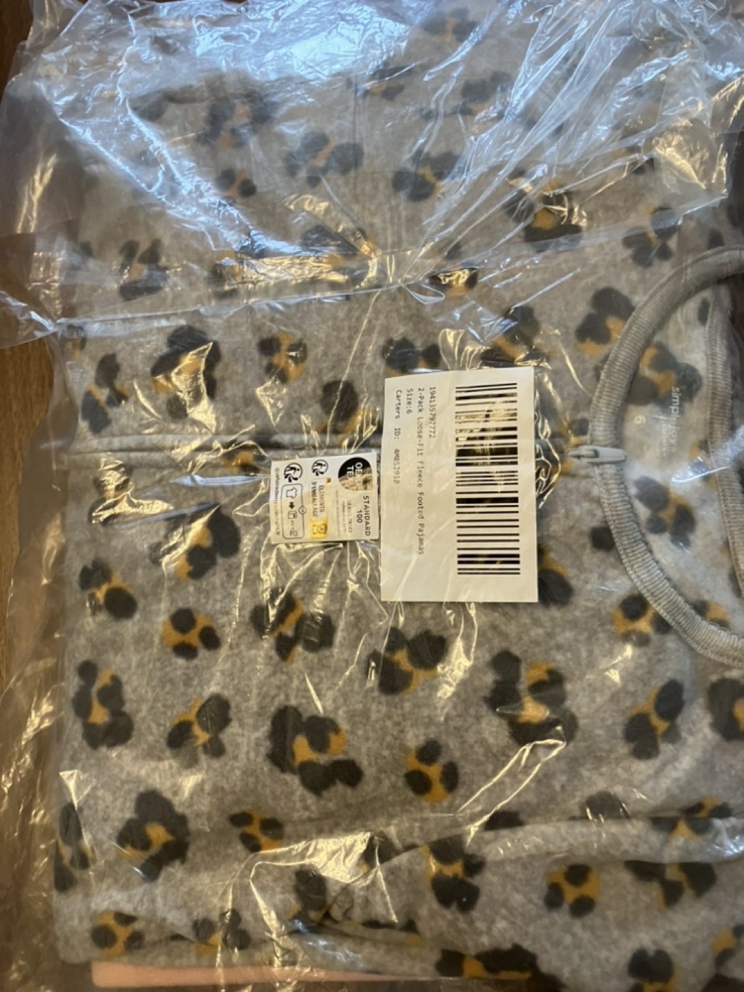 Carters size 6 girl’s footed pajamas - photo 2