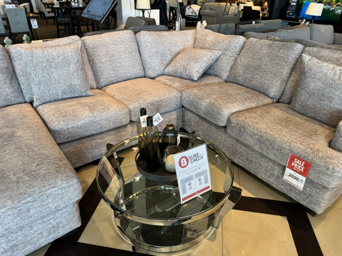 3 piece 6 seater sectional from brick