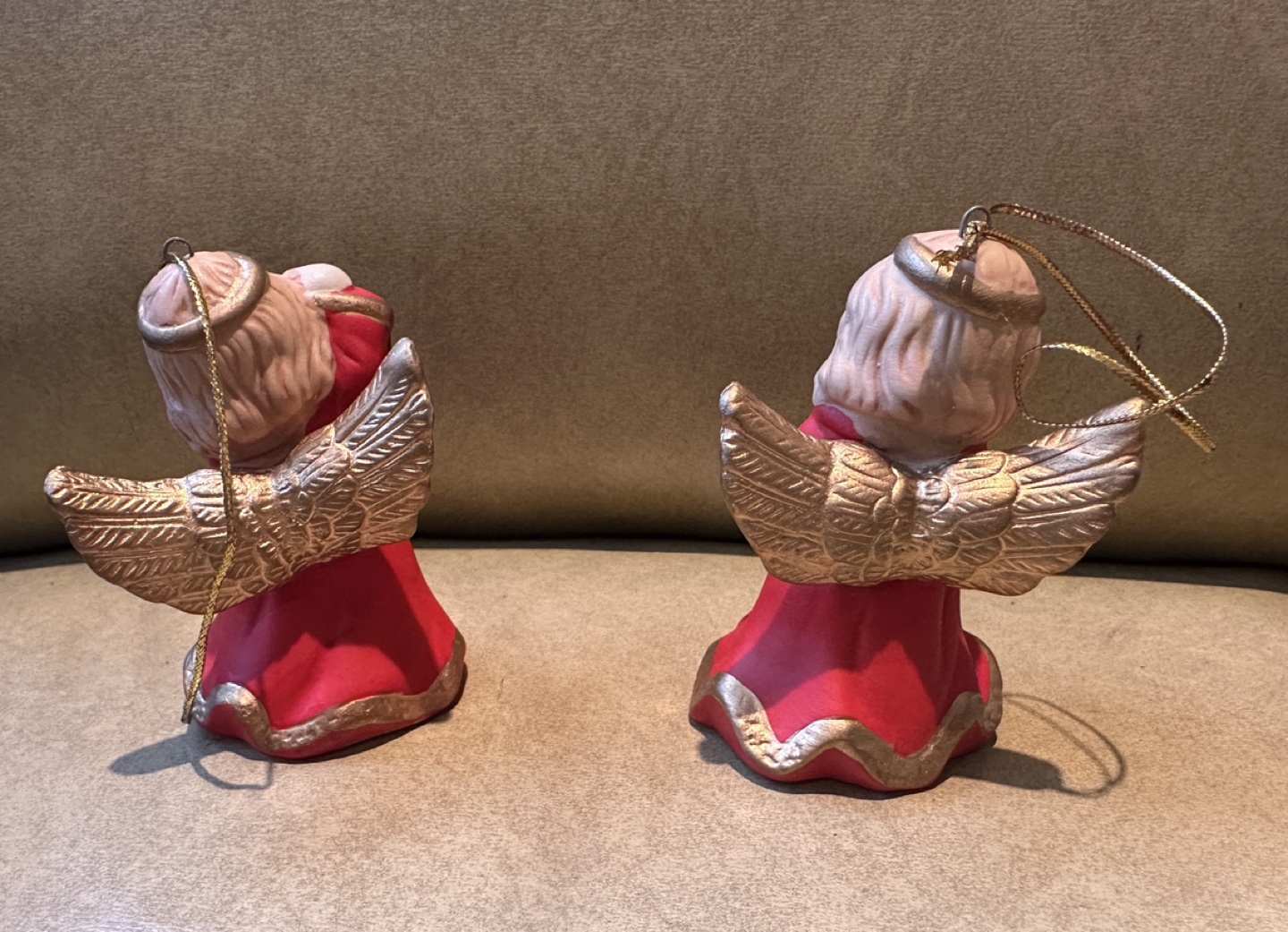 Set of 2 Ceramic Angel Ornaments - photo 2