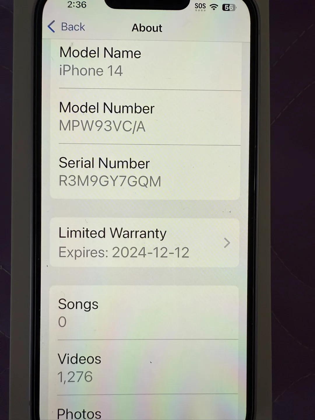 iPhone 14 - 256GB - purple image indicator(6)