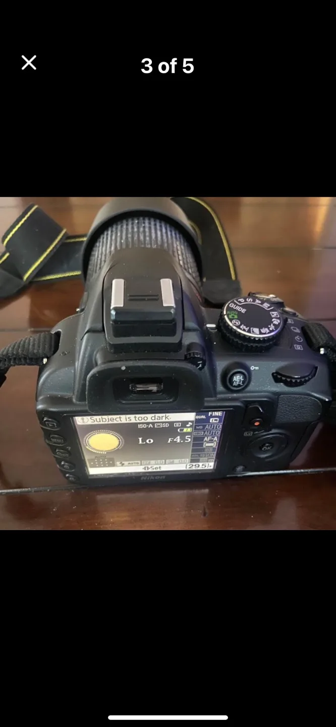 Nikon D3200 DSLR Camera Kit with Lens, Battery, Bag and SD Card image indicator(3)