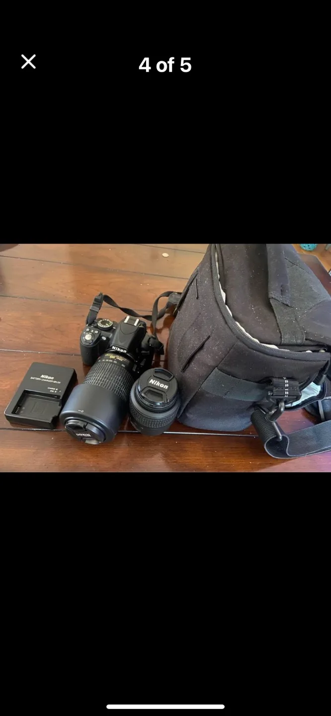 Nikon D3200 DSLR Camera Kit with Lens, Battery, Bag and SD Card image indicator(4)
