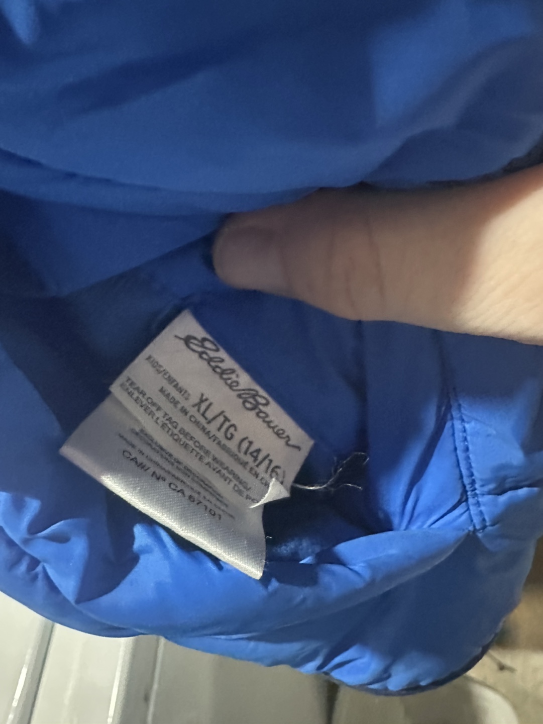 Eddie Bauer Blue Puffer Jacket Cash Only please - photo 2