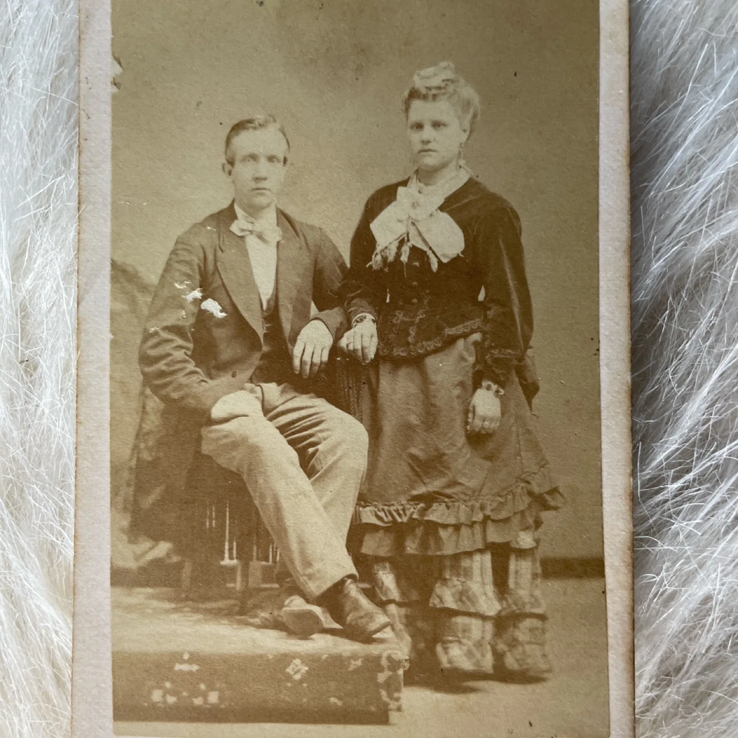 Antique Cabinet Card of Couple image indicator(3)