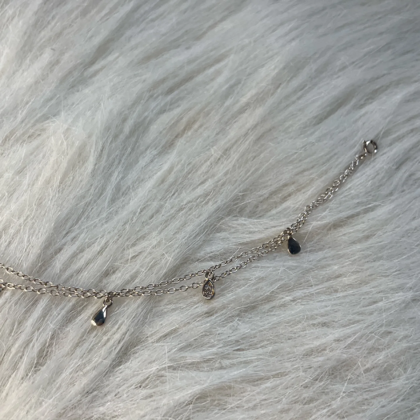 Silver Teardrop Anklet image indicator(3)