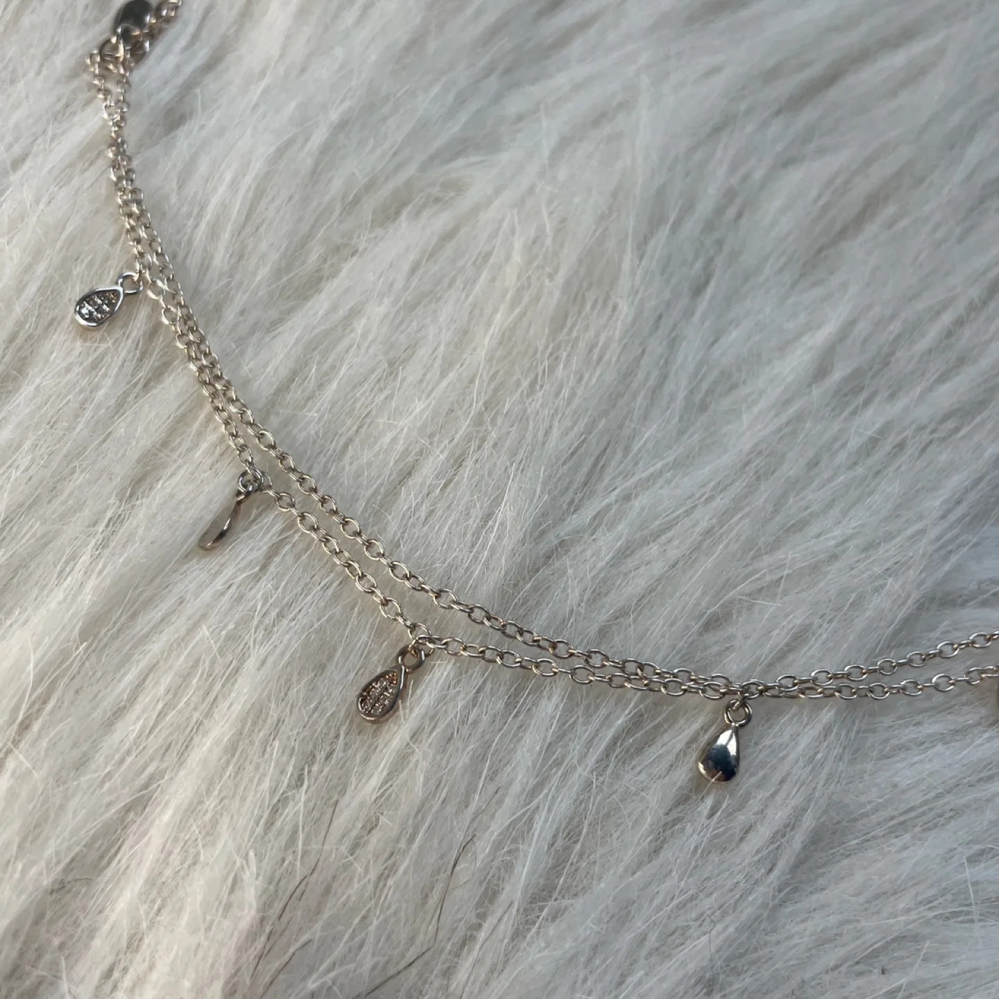 Silver Teardrop Anklet image indicator(2)