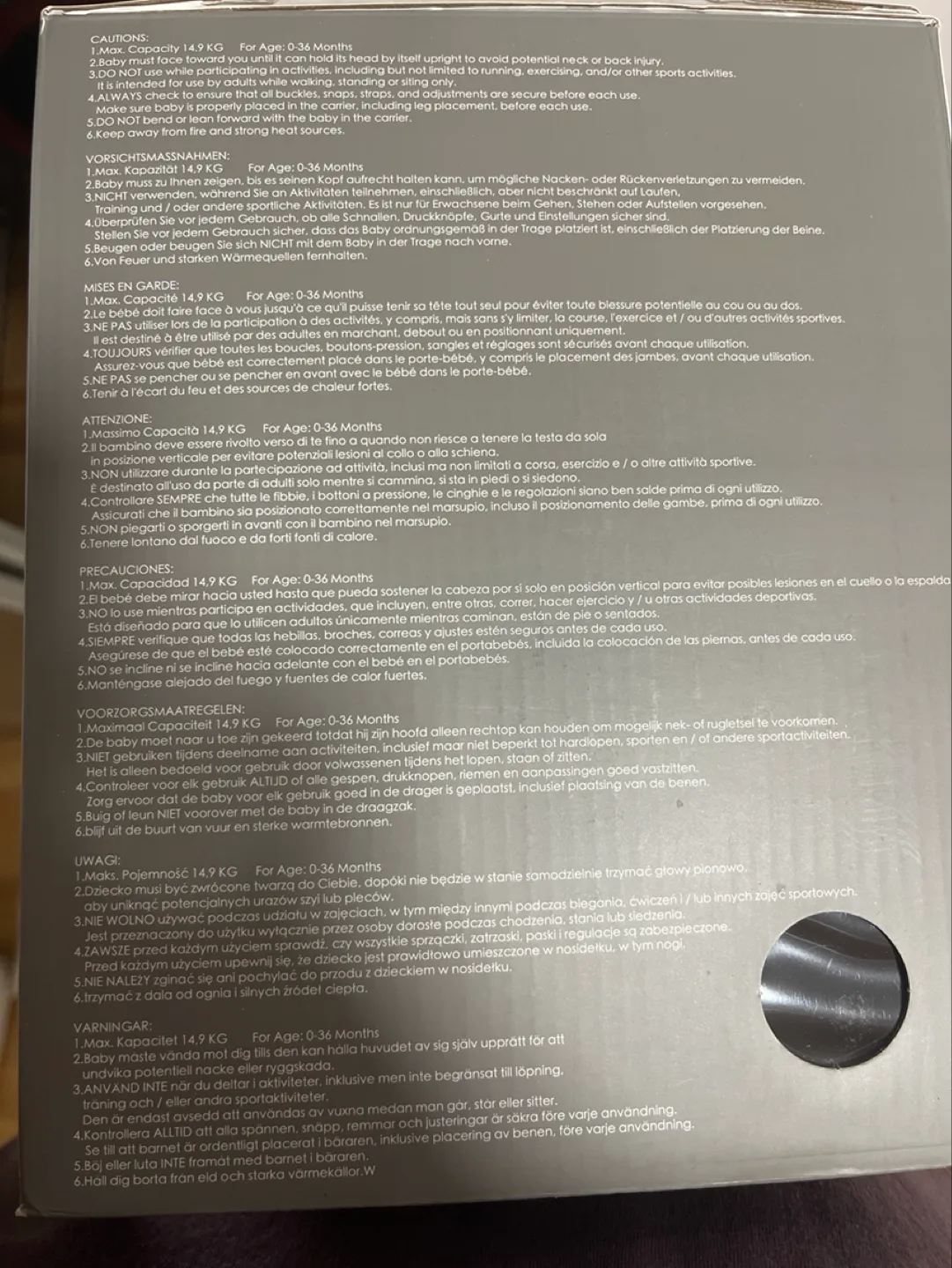 Bebamour Baby Carrier - Dark Grey image indicator(2)