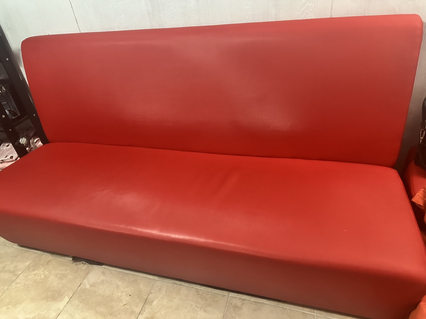 Red Sofa and Ottoman Set - photo 2