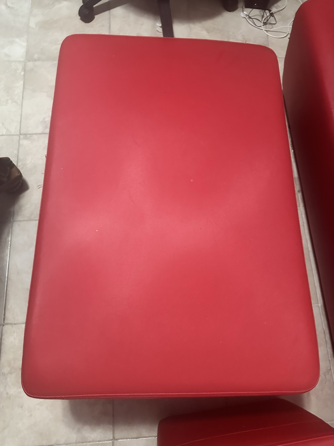 Red Sofa and Ottoman Set - photo 4