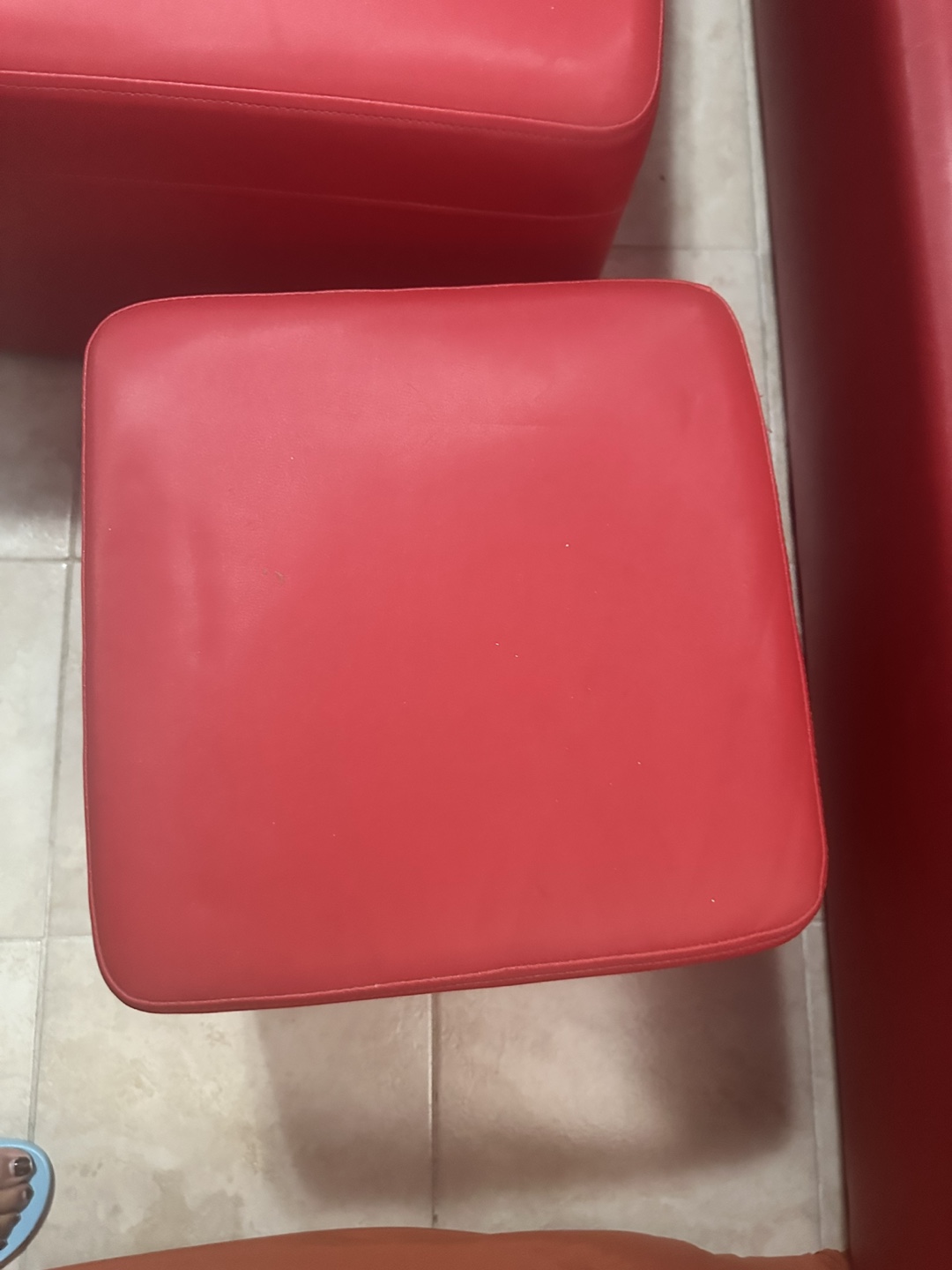 Red Sofa and Ottoman Set - photo 3