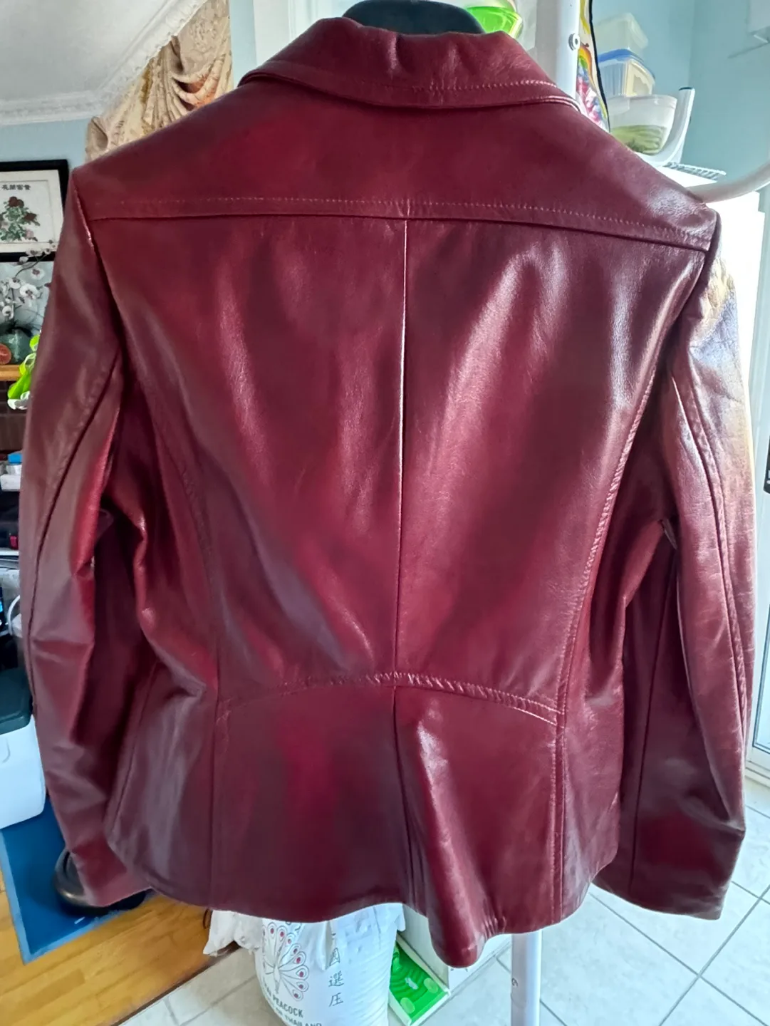 Danier dark red Leather Jacket image indicator(2)