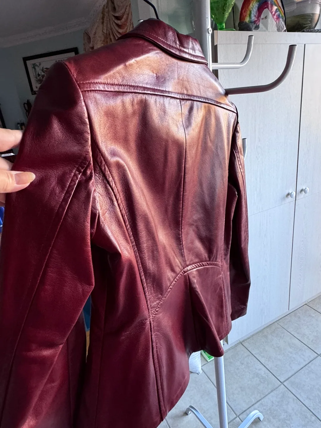 Danier dark red Leather Jacket image indicator(7)