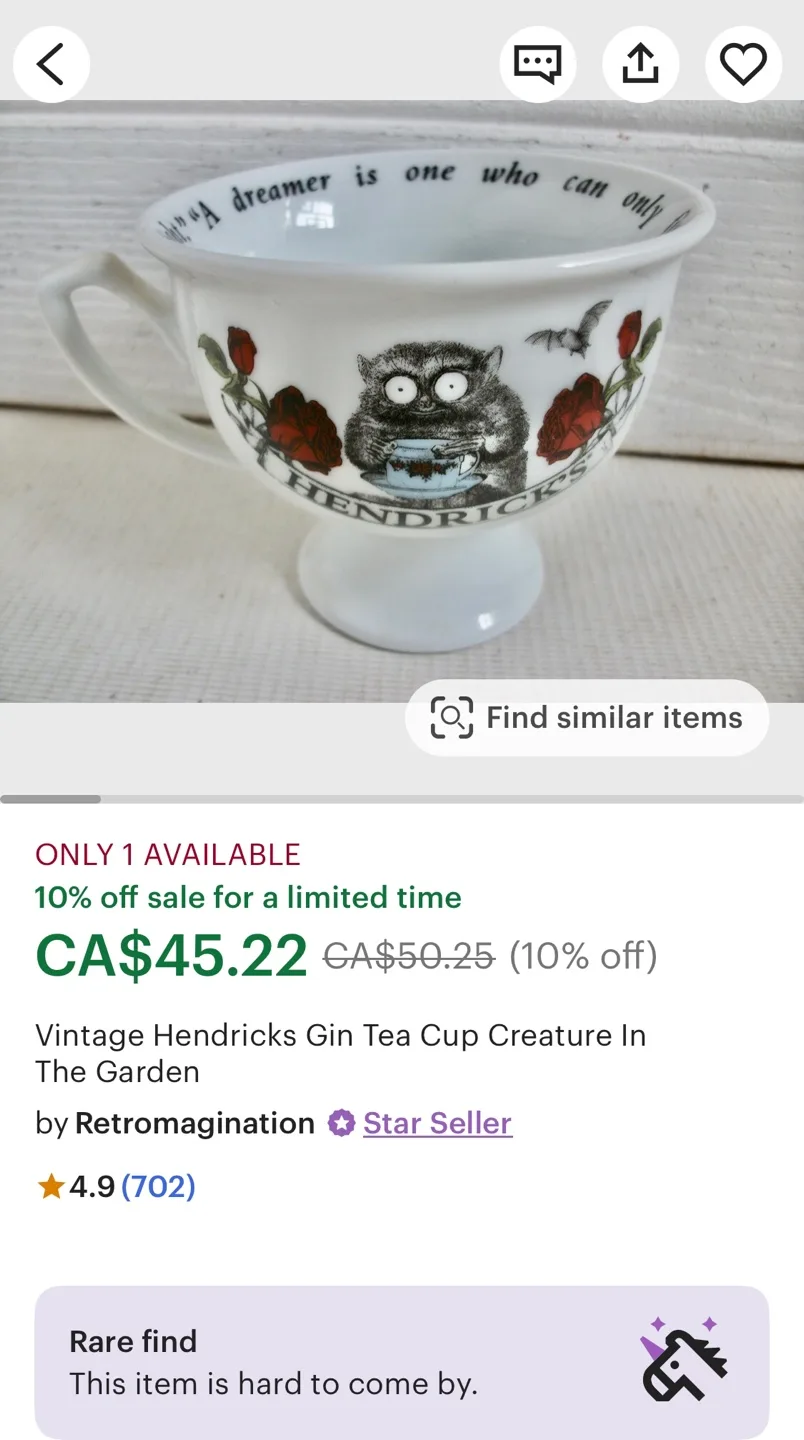 Hendricks’s Gin Tea Cup Creature In The Garden image indicator(3)