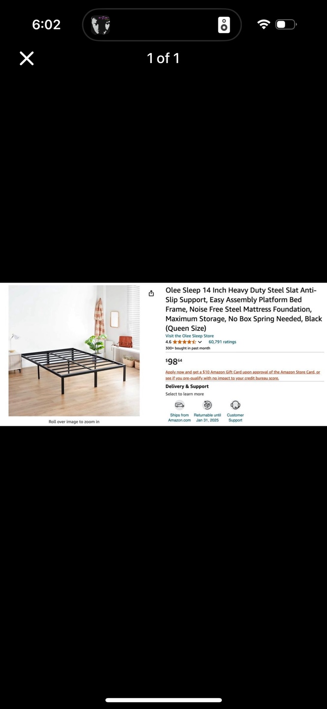 Olee Sleep 14 Inch Heavy Duty Steel Slat Platform Bed Frame
