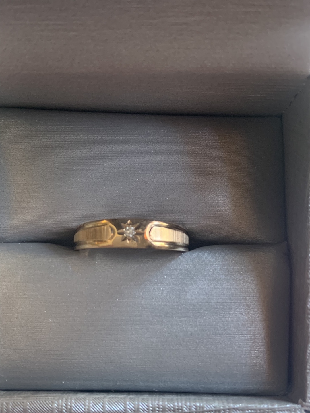 Gold Band with Diamond