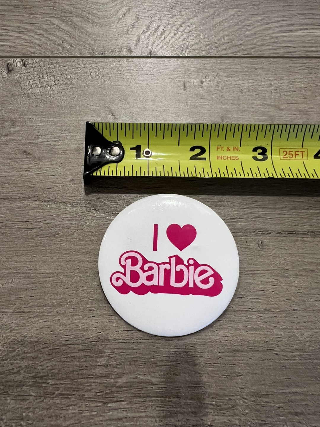 I Love Barbie Button Pin - photo 4