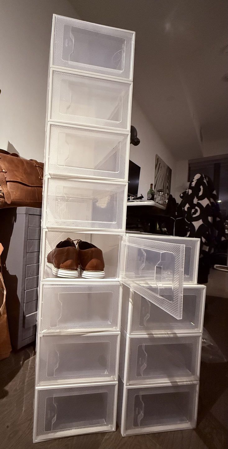 Set of Clear Plastic Stackable Drawers