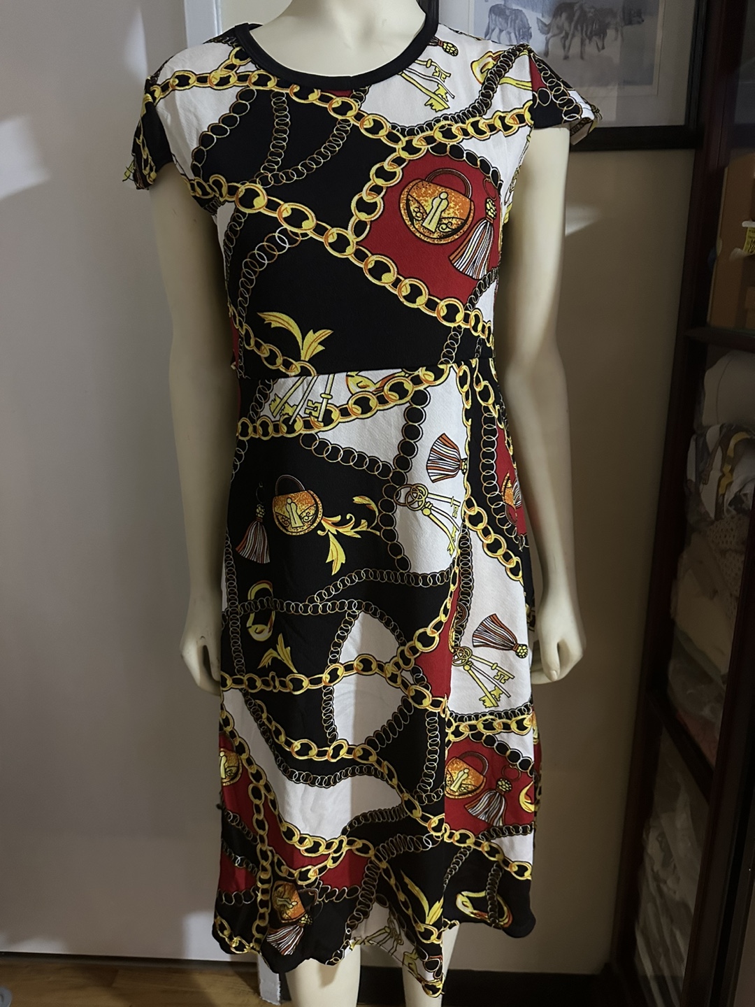 Chain Print Dress