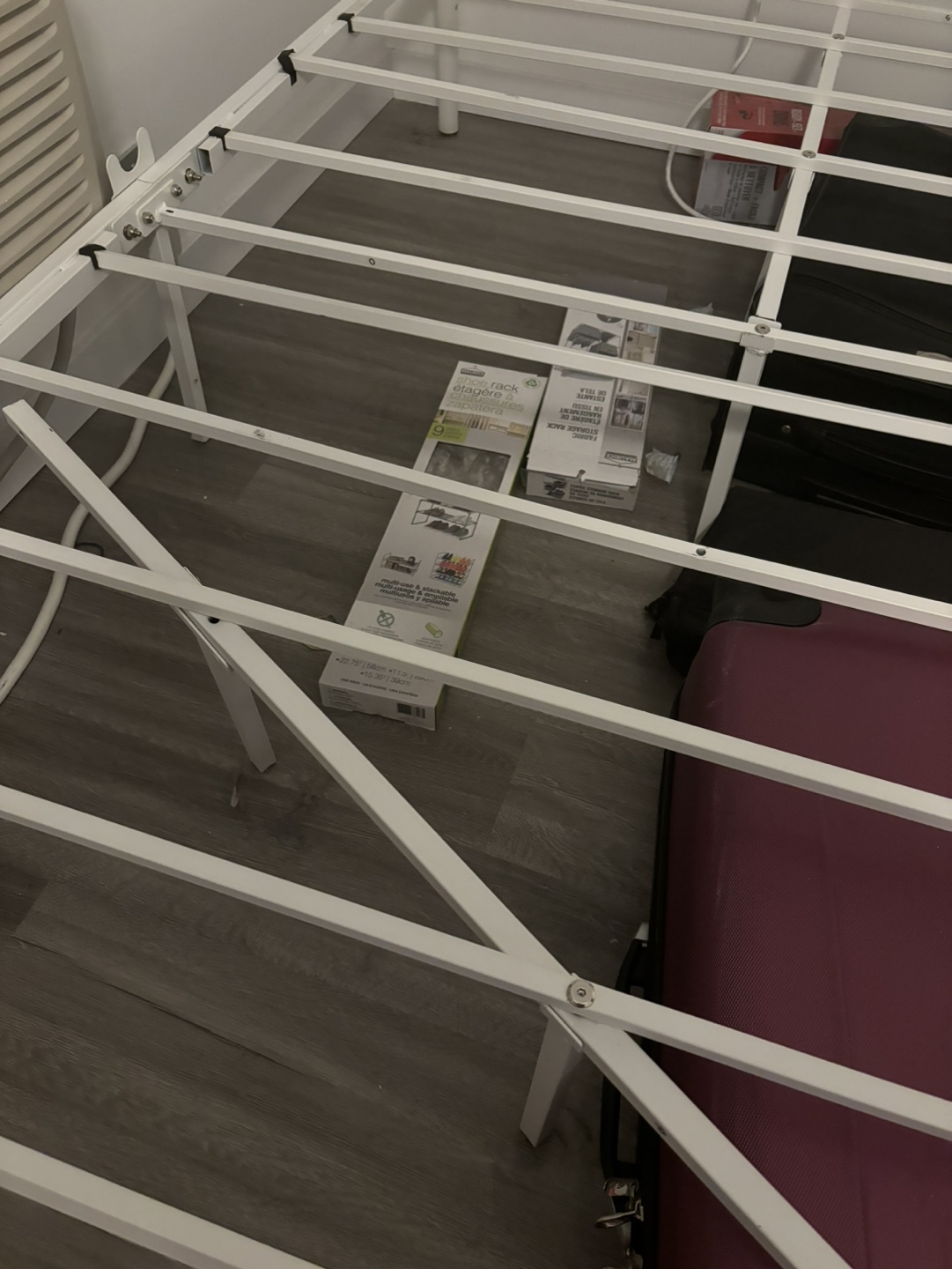 White Metal Bed Frame (FULL SIZE) - photo 3