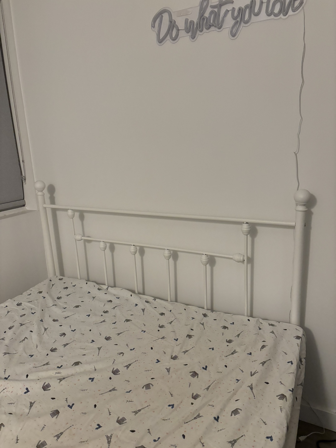 White Metal Bed Frame (FULL SIZE) - photo 5