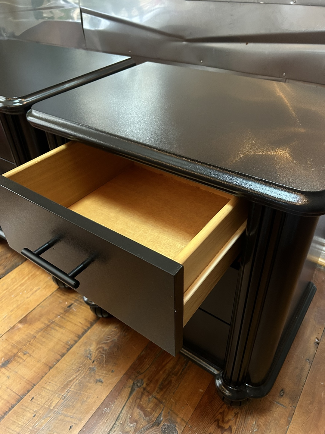 Pair of Black Nightstands - photo 3