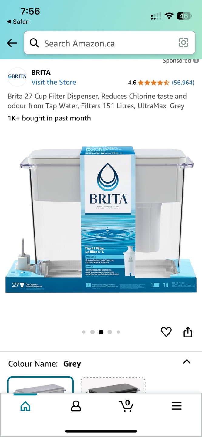 Brita 27 Cup Water Filter Dispenser, Grey - photo 5