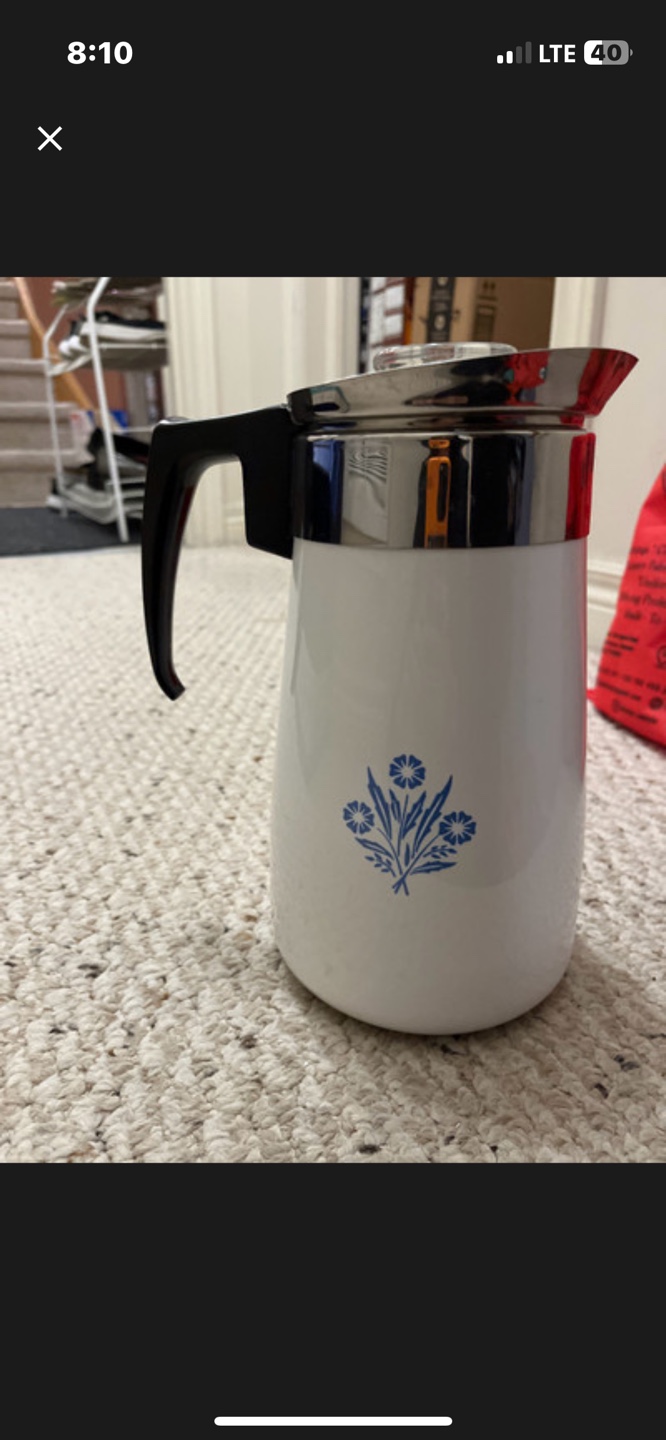 Vintage Corning Ware Percolator - 9 cups