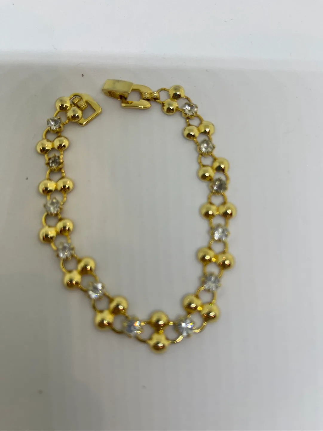 Gold Tone Crystal Bracelet thumbnail