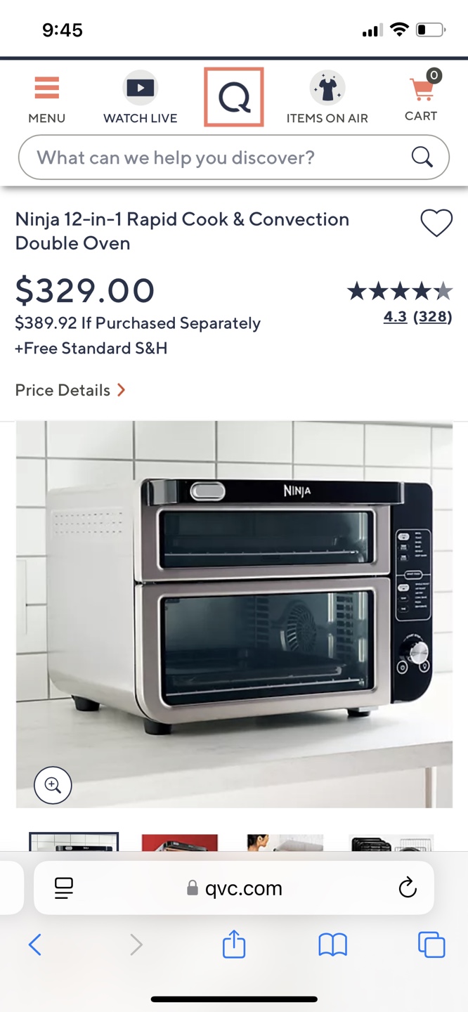 Ninja 12-in-1 Rapid Cook & Convection Double Oven