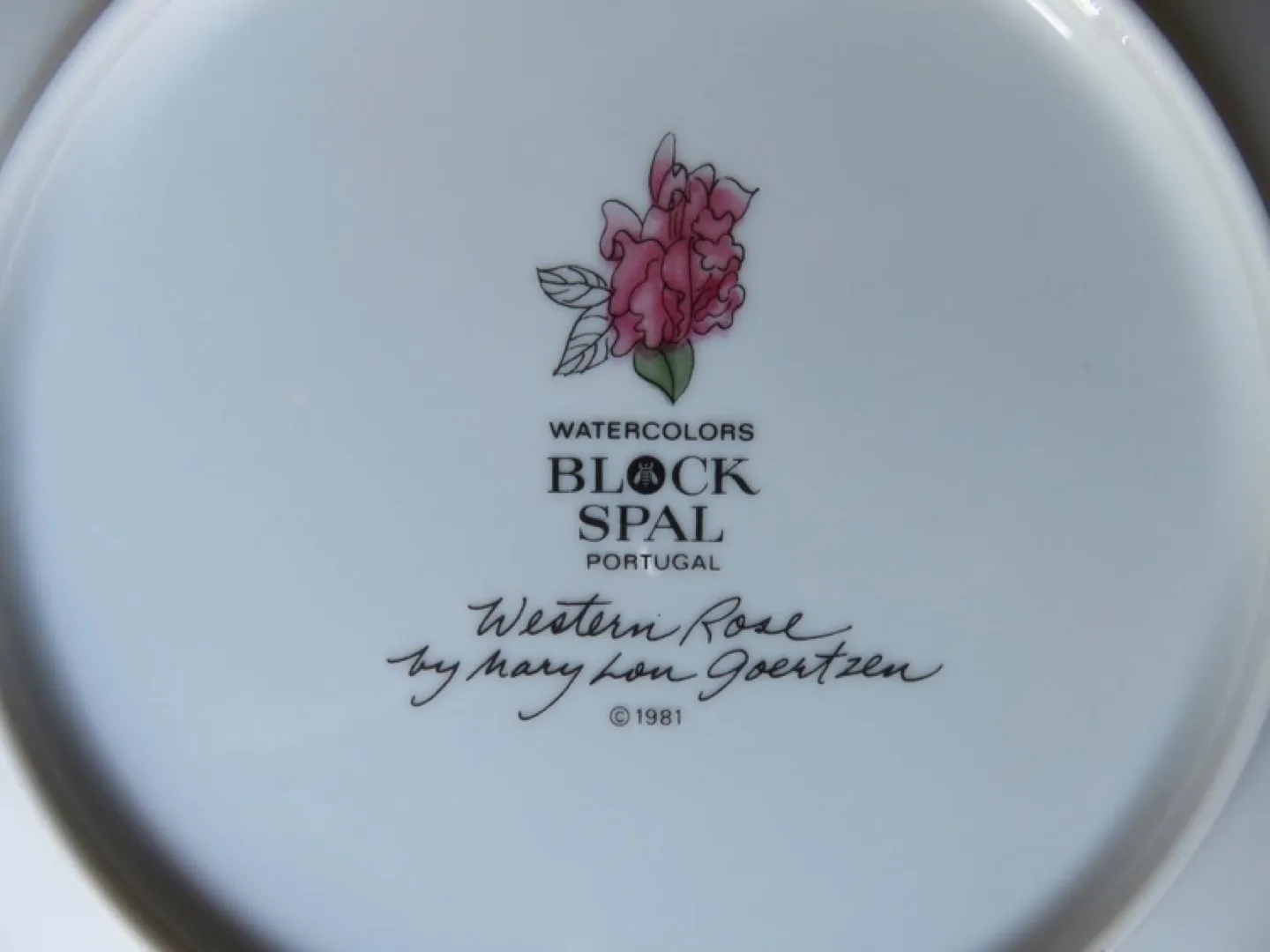 Block Spal Watercolors Western Rose Fine China Dinnerware Set image indicator(2)