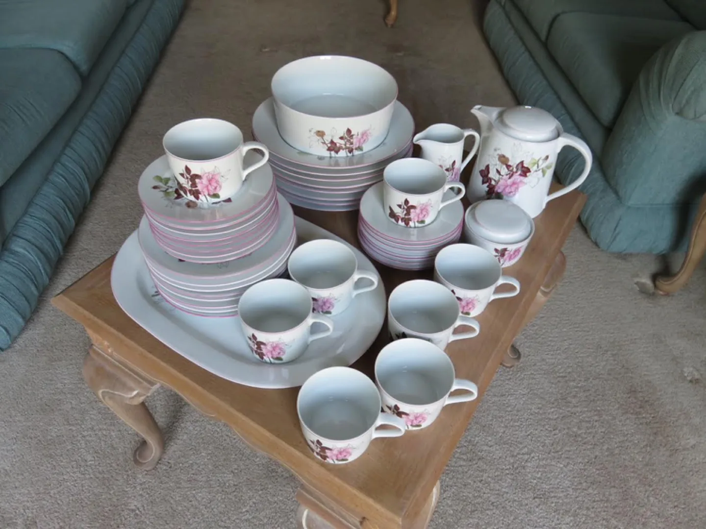 Block Spal Watercolors Western Rose Fine China Dinnerware Set image indicator(4)