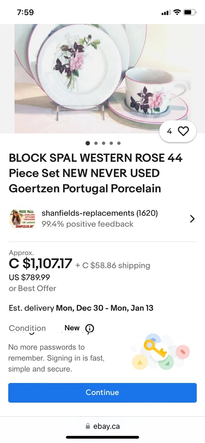 Block Spal Watercolors Western Rose Fine China Dinnerware Set image indicator(5)