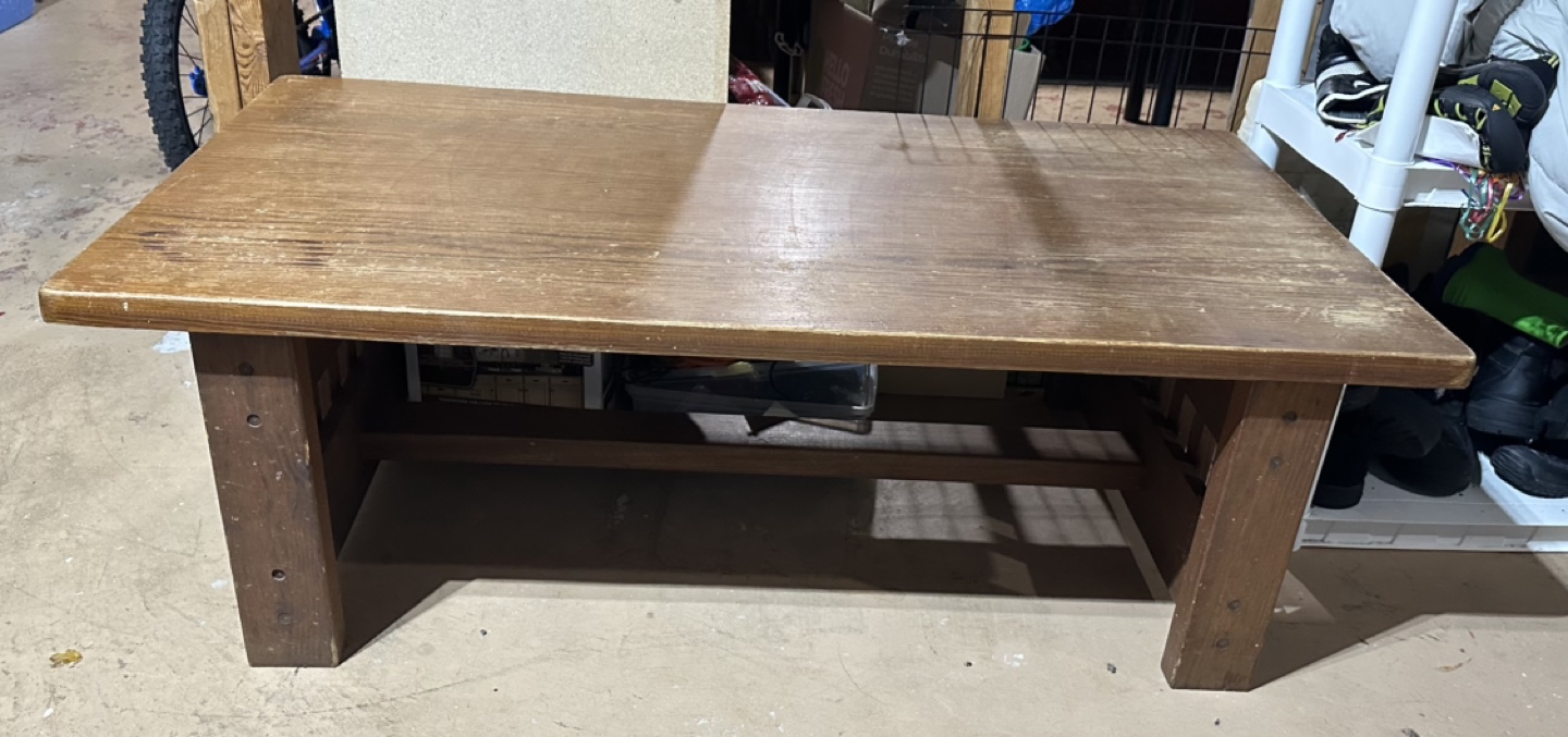 Wooden Coffee Table Cash Only please - photo 2