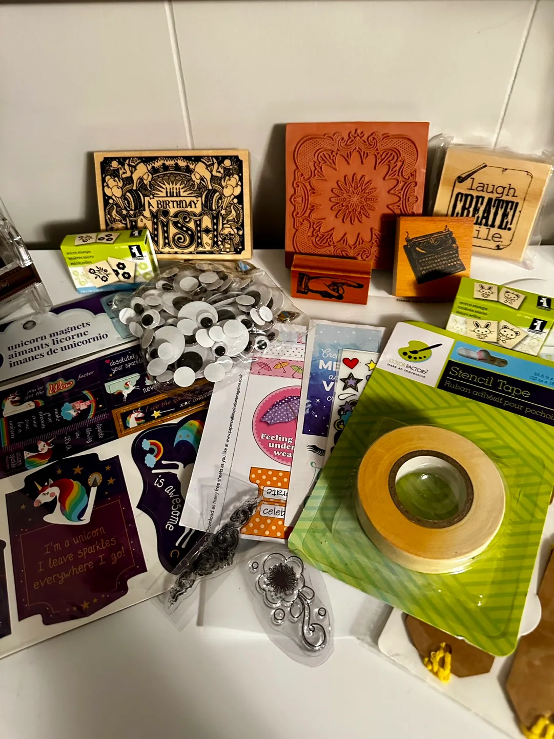 Rubber stamps craft supplies bundle image indicator(3)