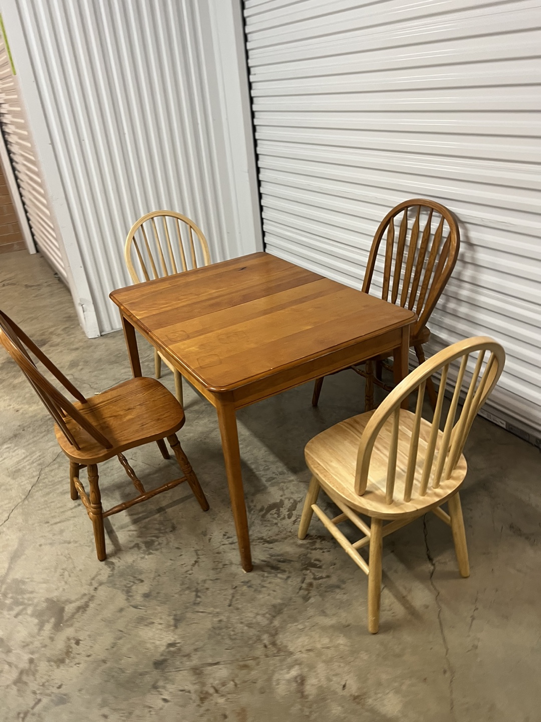 Wooden Table and 4 Chairs - photo 2