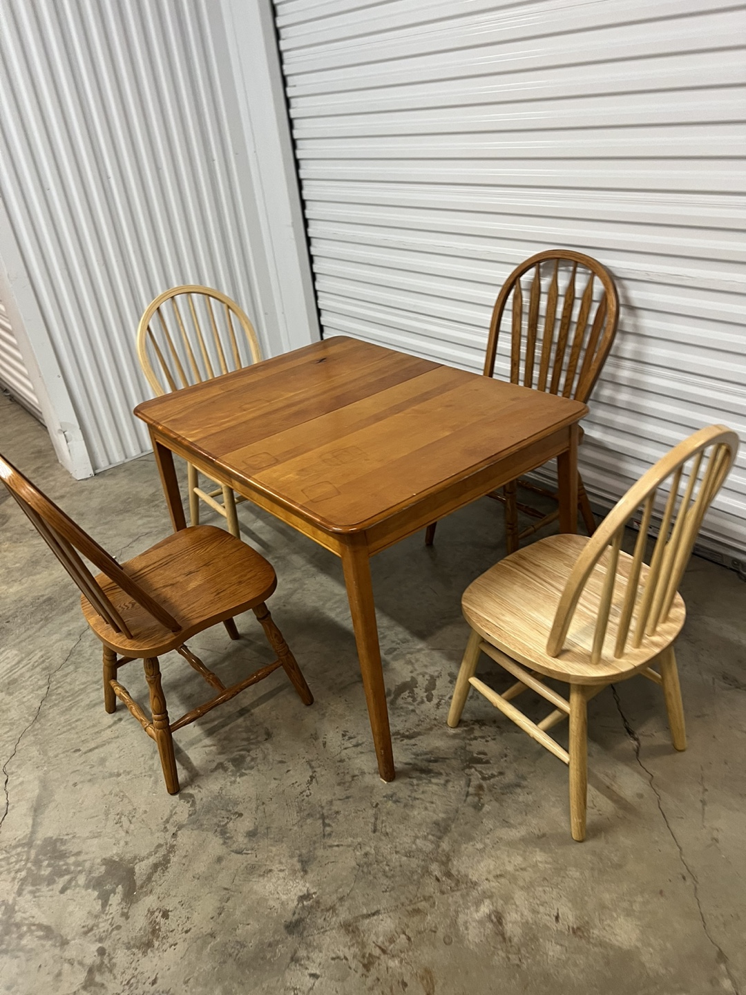 Wooden Table and 4 Chairs