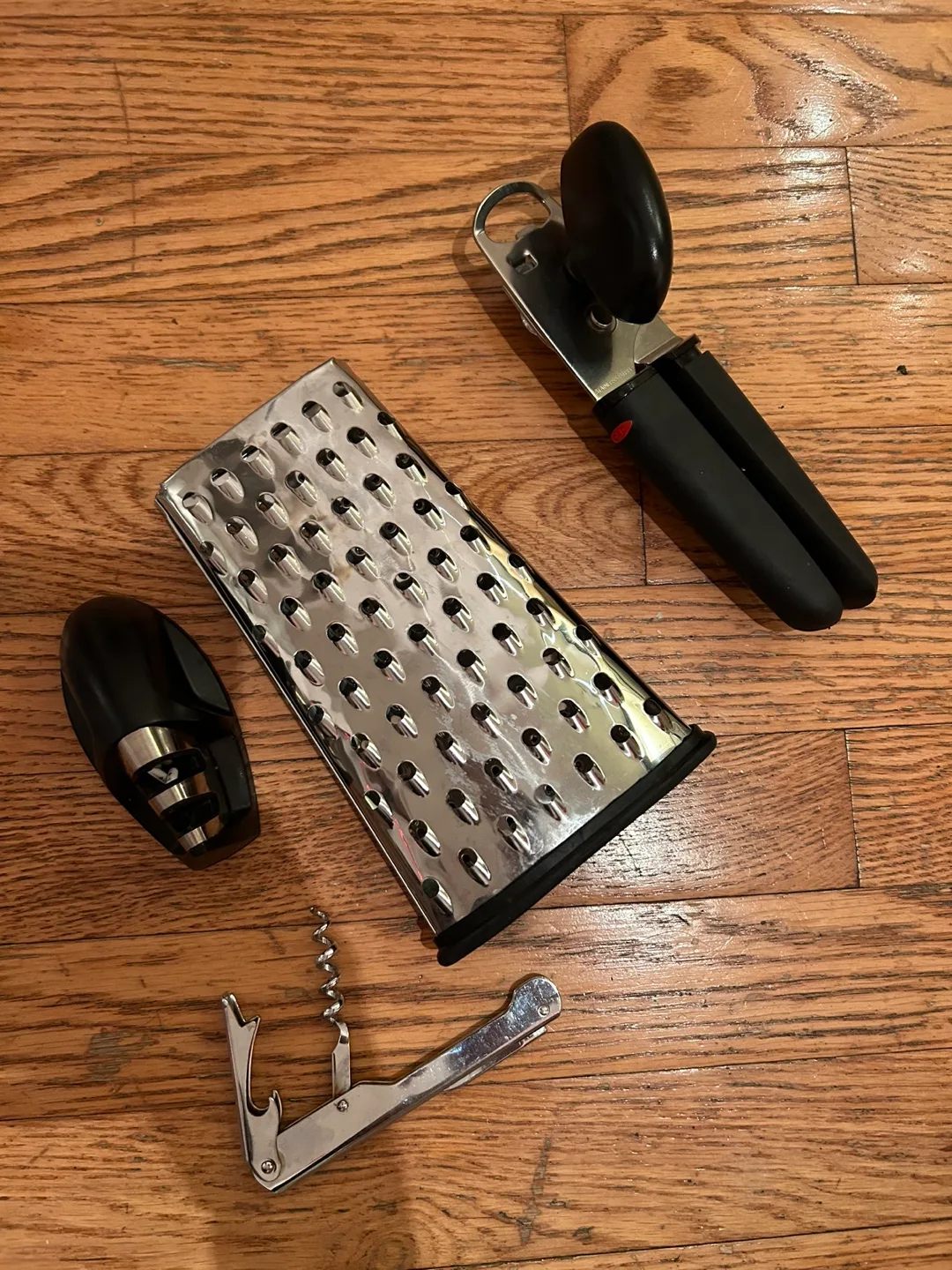 Kitchen Gadget Set - Can Opener, Grater, Sharpener, Corkscrew thumbnail