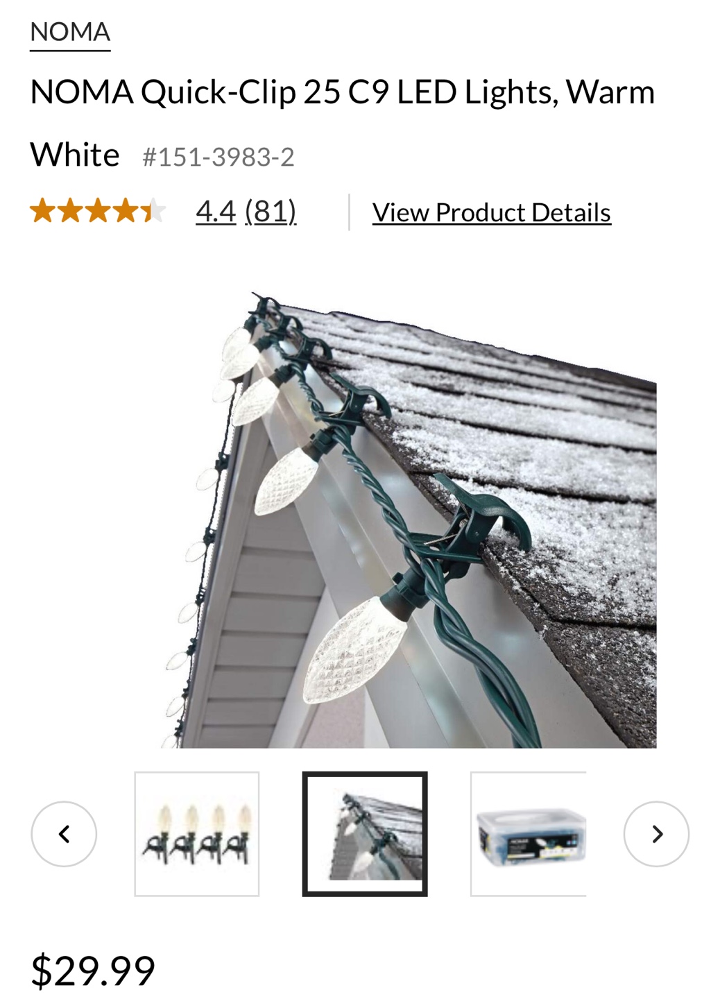 NOMA Quick-Clip 25 C9 LED Lights, Warm White - Xmas lights - photo 4