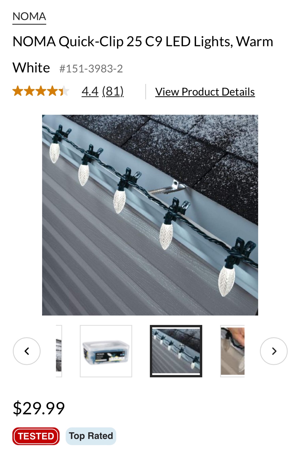 NOMA Quick-Clip 25 C9 LED Lights, Warm White - Xmas lights - photo 5