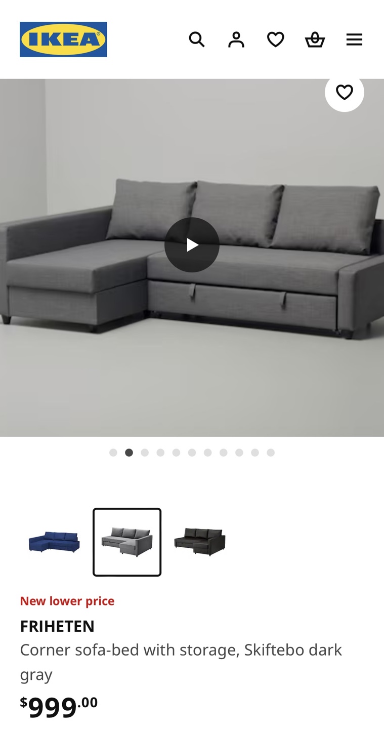 IKEA FRIHETEN Sofa-Bed with Storage - photo 2