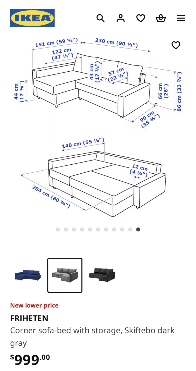 IKEA FRIHETEN Sofa-Bed with Storage - photo 3
