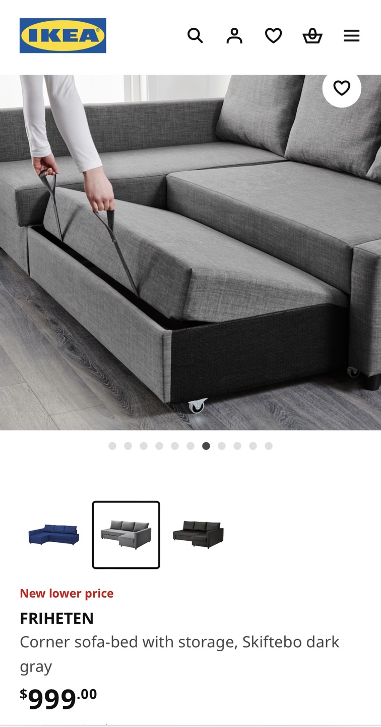 IKEA FRIHETEN Sofa-Bed with Storage - photo 4