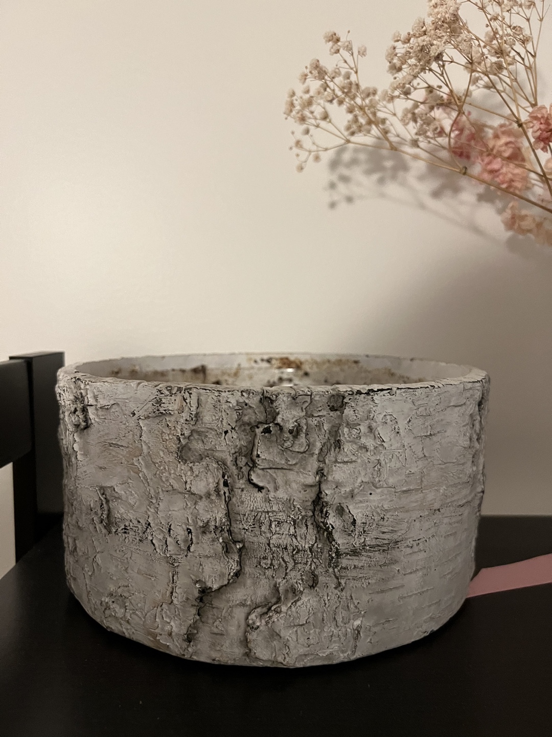 White Concrete Planter